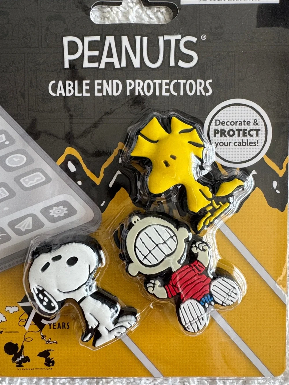 Peanuts Cable End Protectors - Snoopy & Woodstock (Yellow, White, Red)